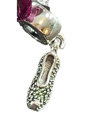 Disney Jasmine Slipper Dangling Charm Princess Aladdin Jewelry Accessories